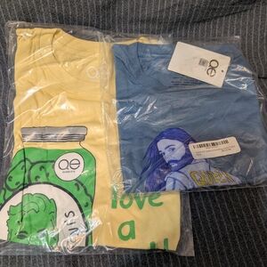 QED London Blue Graphic T-Shirt